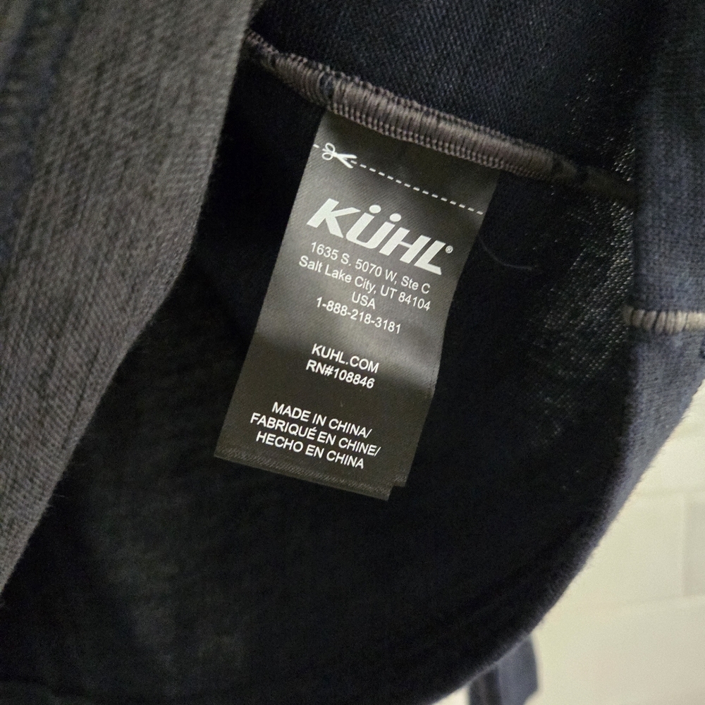 NWT Kuhl Ryzer 1/4 Zip Men's Pullover Size Medium Midnight Blue Navy Gray NEW - Picture 9 of 11